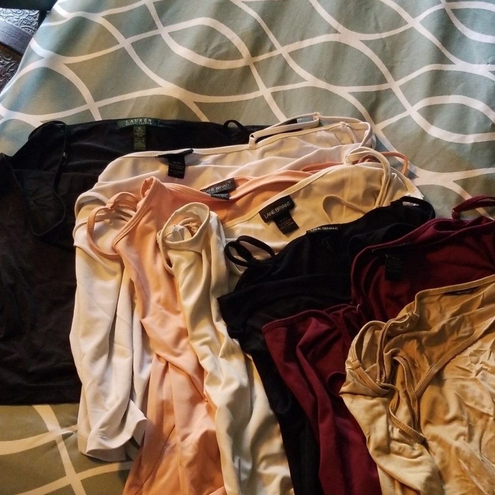 HOST PICK👍Lot of 7 "silky" tanks/camisoles 18/20